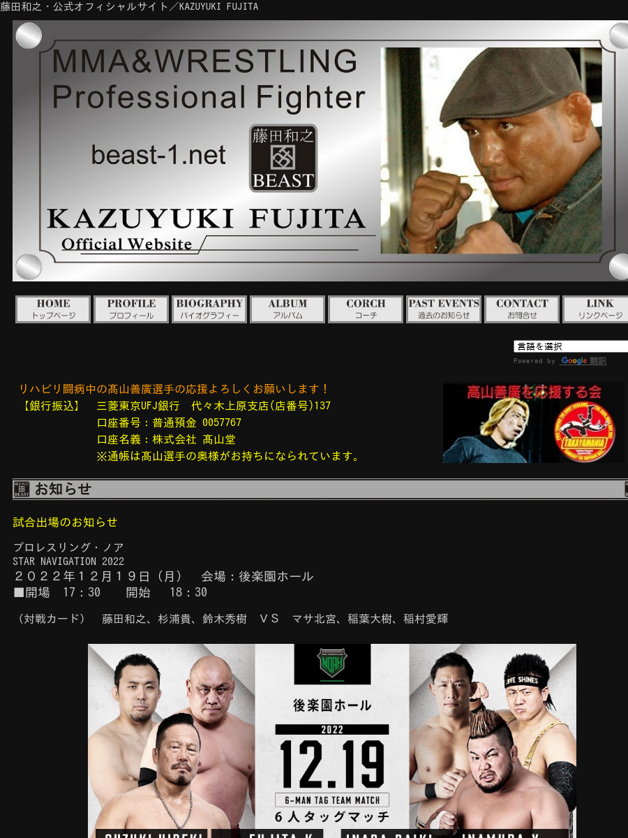 藤田和之VSマーク・コールマン戦